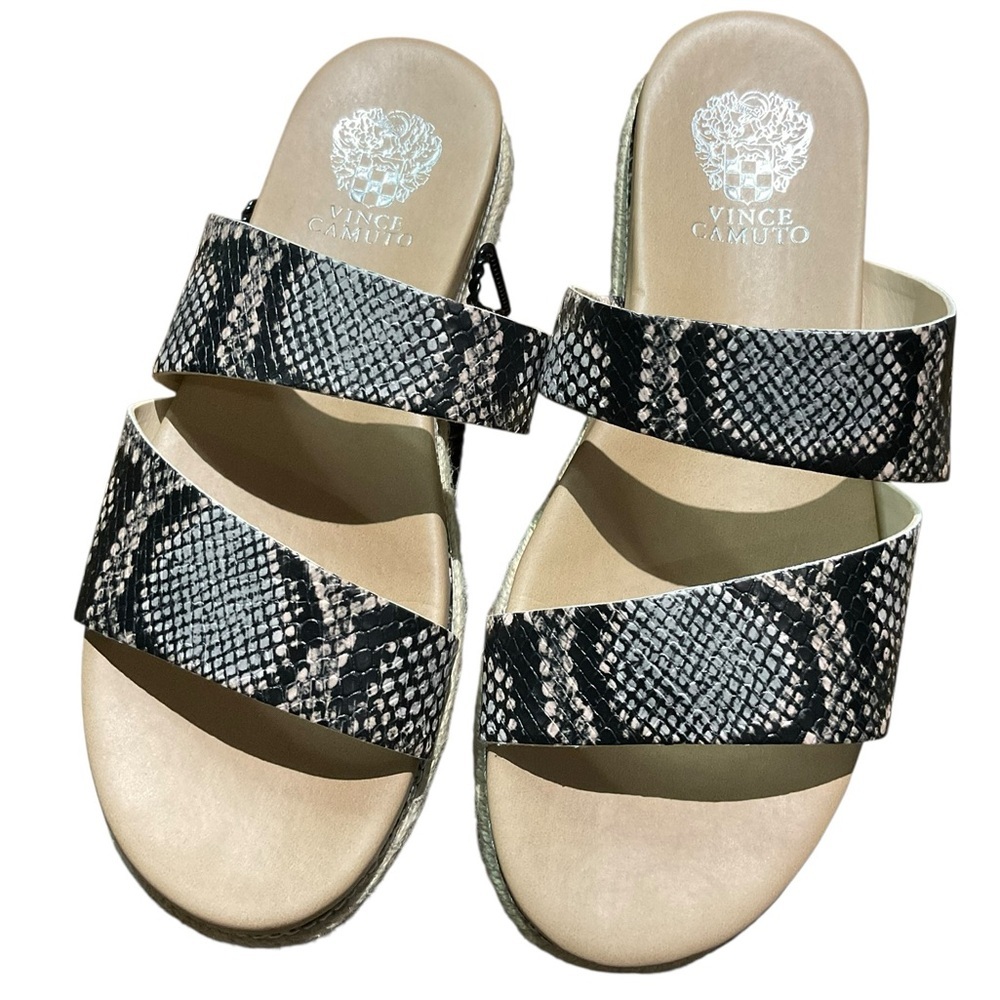 Vince Camuto VP Rynnnah Snake Print Espadrille Sandals Size 8.5 - Picture 4 of 9